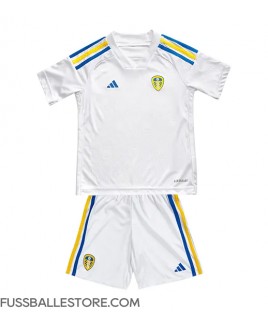 Günstige Leeds United Heimtrikotsatz Kinder 2023-24 Kurzarm (+ Kurze Hosen)